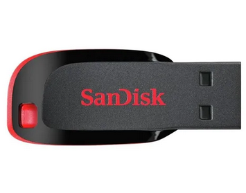 Pendrive Cruzer Blade 16gb 2.0 Preto E Vermelho