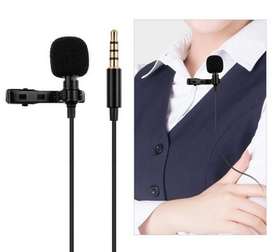 Microfone Lapela Lavalier Microphone P2 3,5mm Adaptor Celular