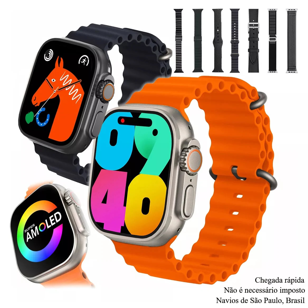 BW35 Ultra 2 Smartwatch Homens Mulheres Fitness Relógios Inteligentes IP67 Relógio Eletrônico À Prova D 'Água Monitor de Saúde Chamada Bluetooth