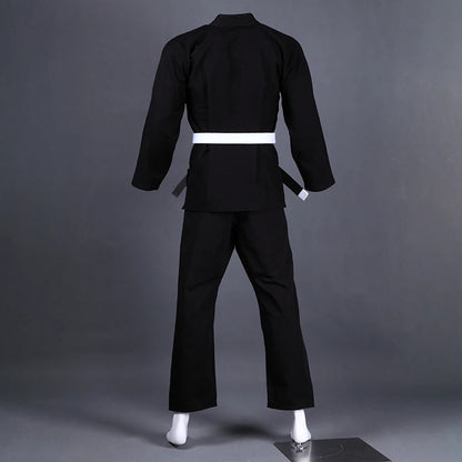 Brasileiro Jujitsu Gi Quimono Leve, Uniforme BJJ, Branco Azul Preto, 450Gsm