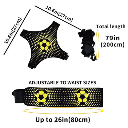 Cinto ajustável do instrutor do pontapé do futebol, bola de futebol, prática solo, equipamento do treinamento, elástico