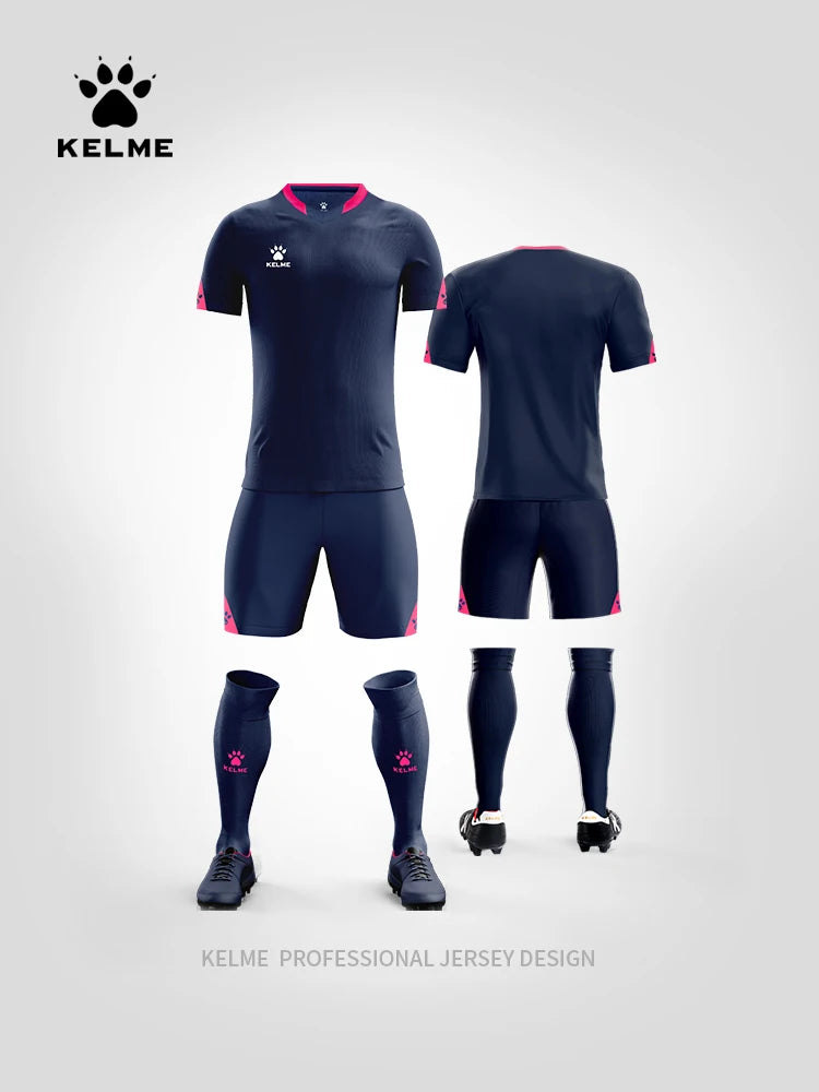 KELME-Custom Camisas De Futebol Para Homens, Uniformes De Futebol, Treino, Sportswear, Mangas Curtas Jersey, Shorts De Futebol, 3801099