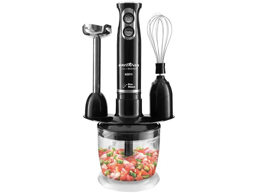 Mixer Britânia 3 em 1 Preto 400W BMX400P - 110V