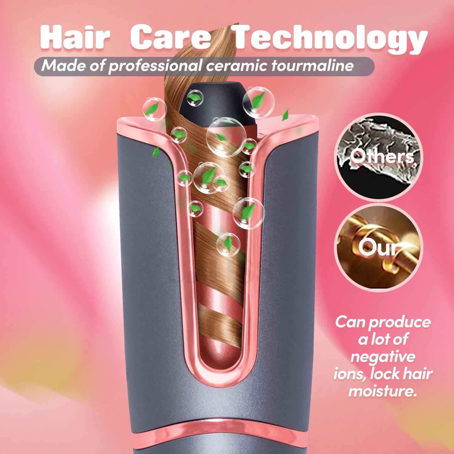 Modelador de cabelo elétrico automático, Looper, Wave Roll Ferro, Ferramenta de crimpagem, Ring Loop Roller, Curly Waver Iron