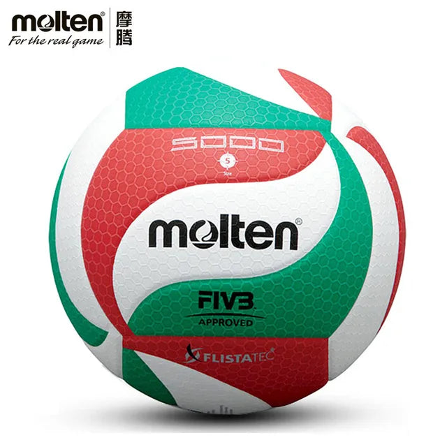 Voleibol de couro PU fundido para homens e mulheres, treinamento ao ar livre e interno, V58X-N, voley ball, tamanho 5, original, novo