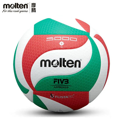 Voleibol de couro PU fundido para homens e mulheres, treinamento ao ar livre e interno, V58X-N, voley ball, tamanho 5, original, novo