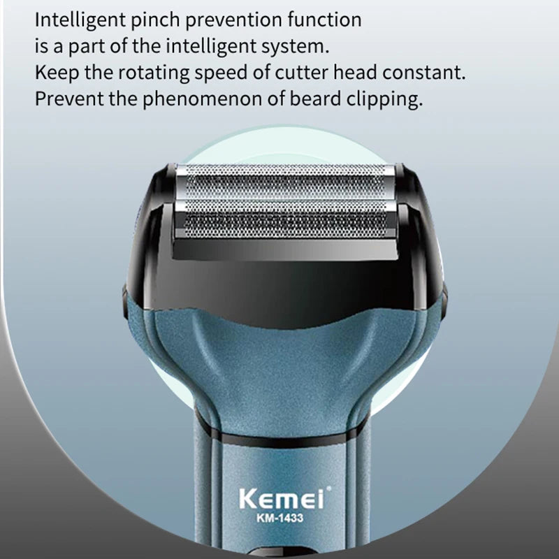 Kemei Hair Clipper Electric Shaver 3 In 1 Nose Hair Trimmer Men Rechargeable Cordless Foil Beard Razor Grooming Shaving Machine